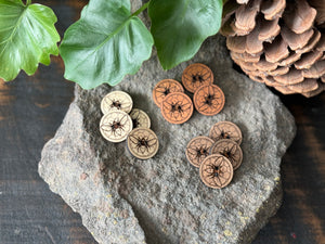 Wooden Bee  Buttons (Walnut, Cherry or Maple)