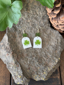 Shamrock Acrylic Dangle Earrings