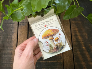 Mushroom Car Coasters