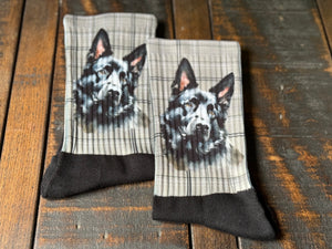 Black German Shepherd His & Hers Socks