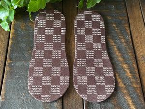 F*ck You No-Show Socks (Brown & White)