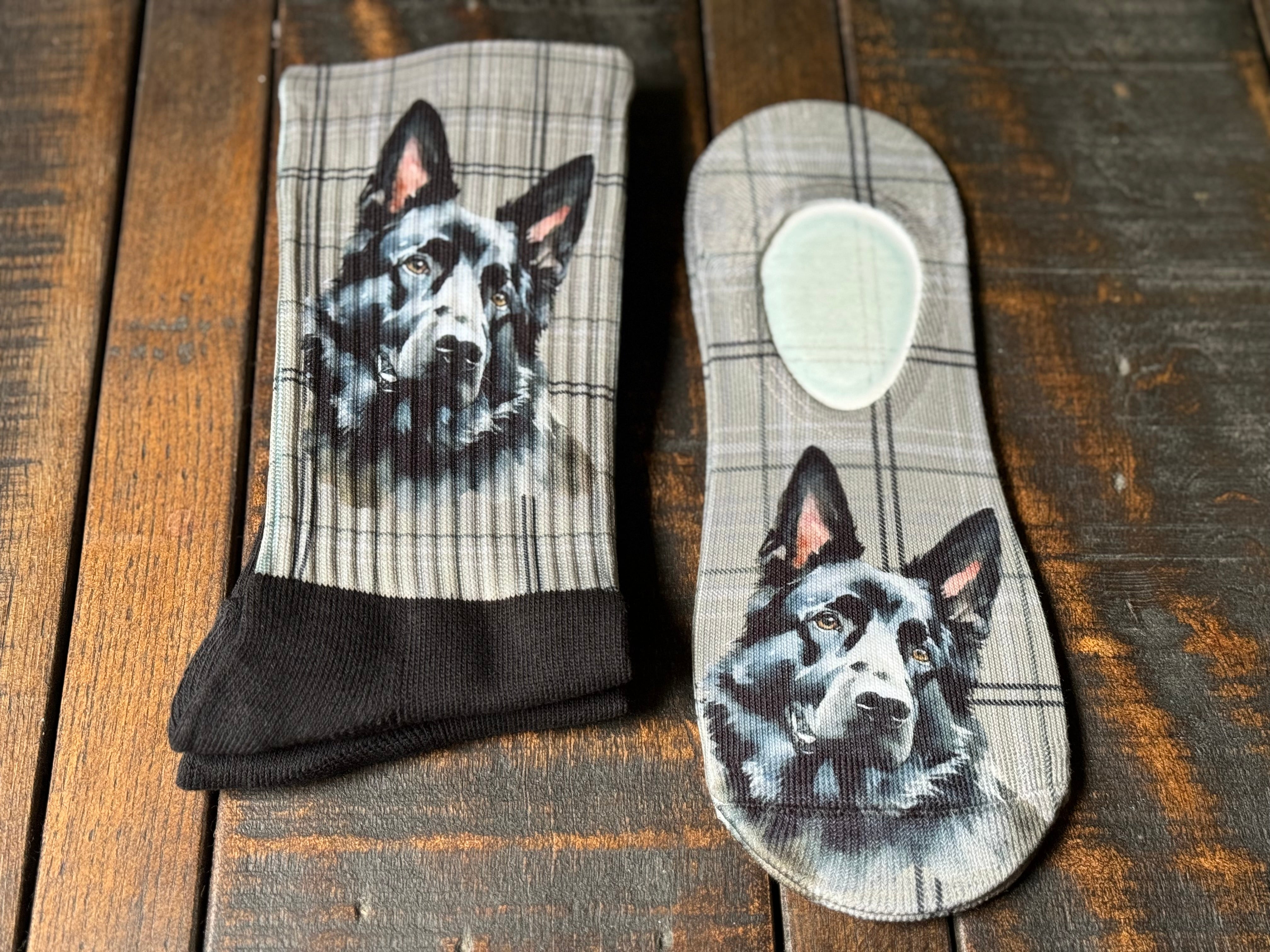 Black German Shepherd His & Hers Socks