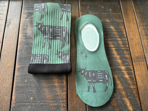 Cow Cuts Diagram His & Hers Socks