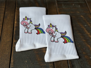 Unicorn Crew Socks + Sticker