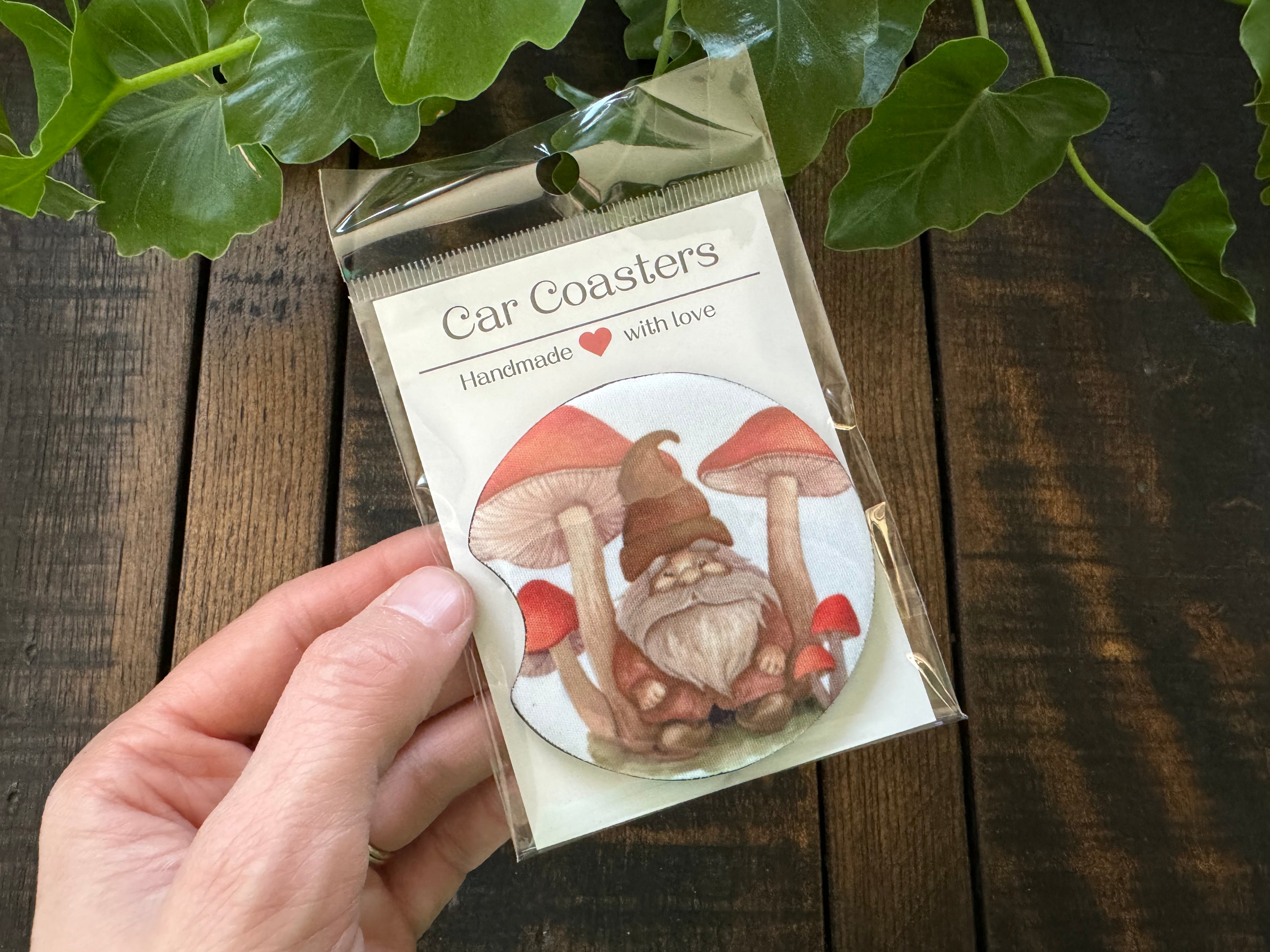 Mushroom Car Coasters