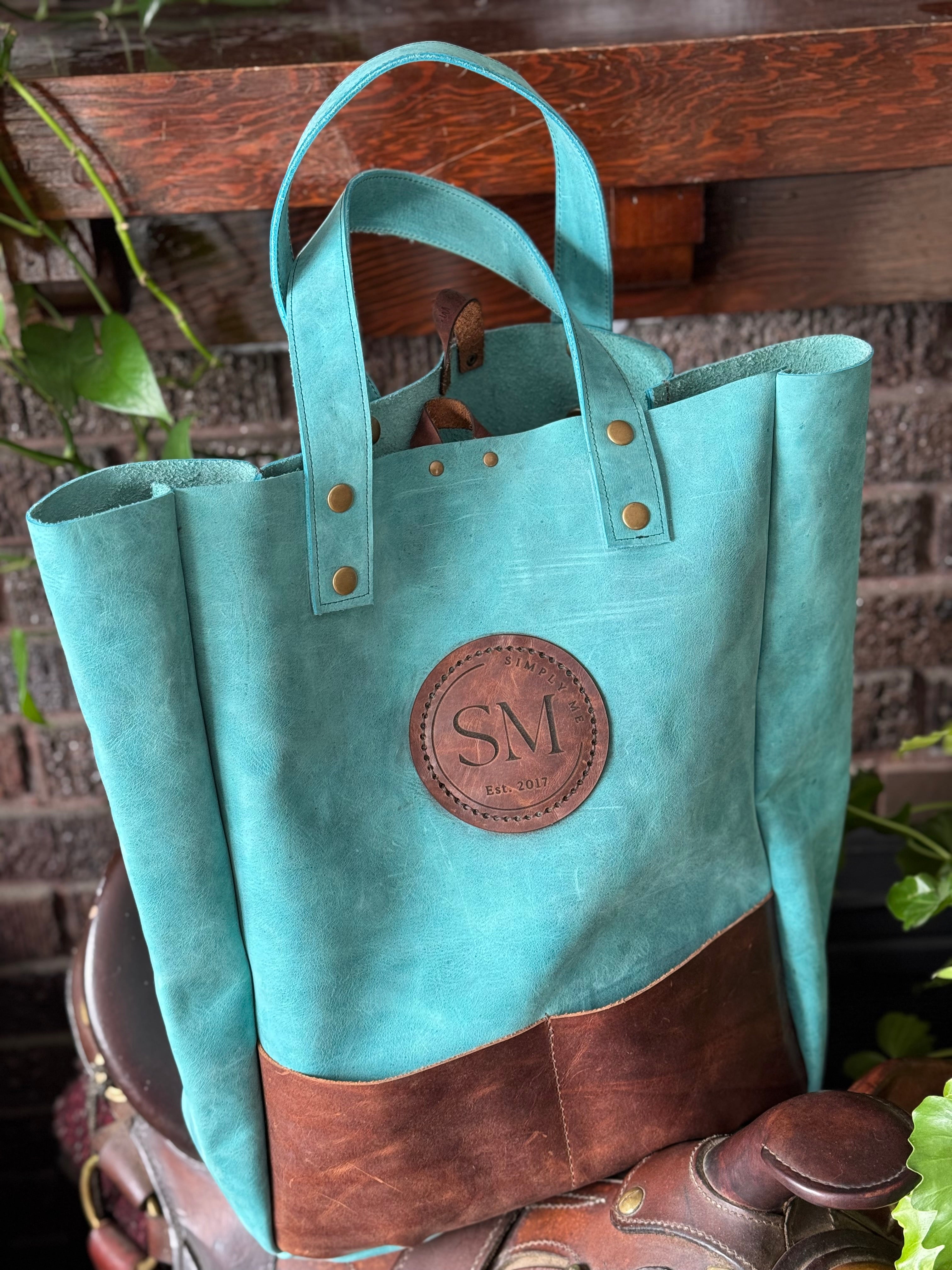 Leather Grocery Tote