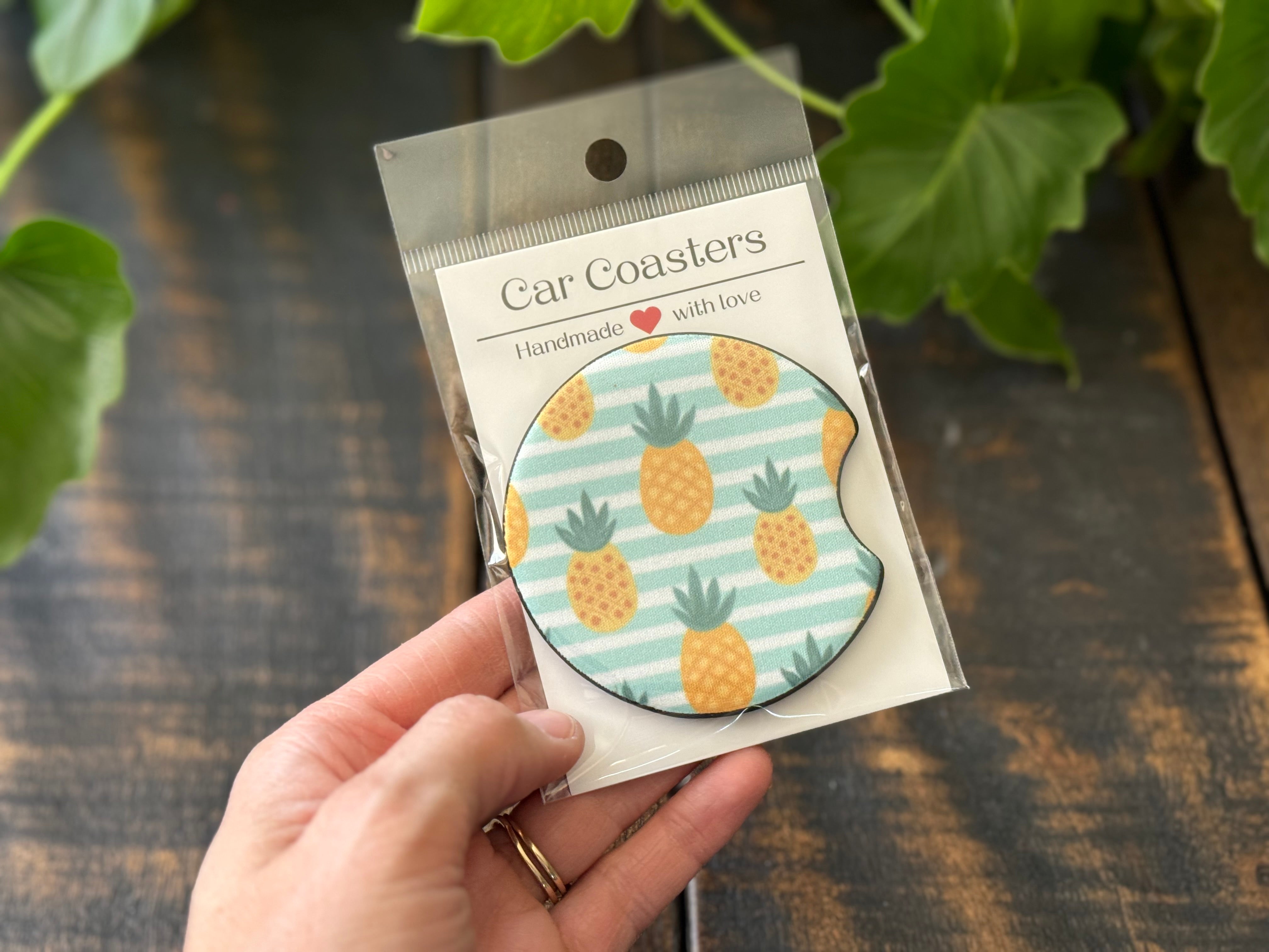 Pineapple Car Coasters