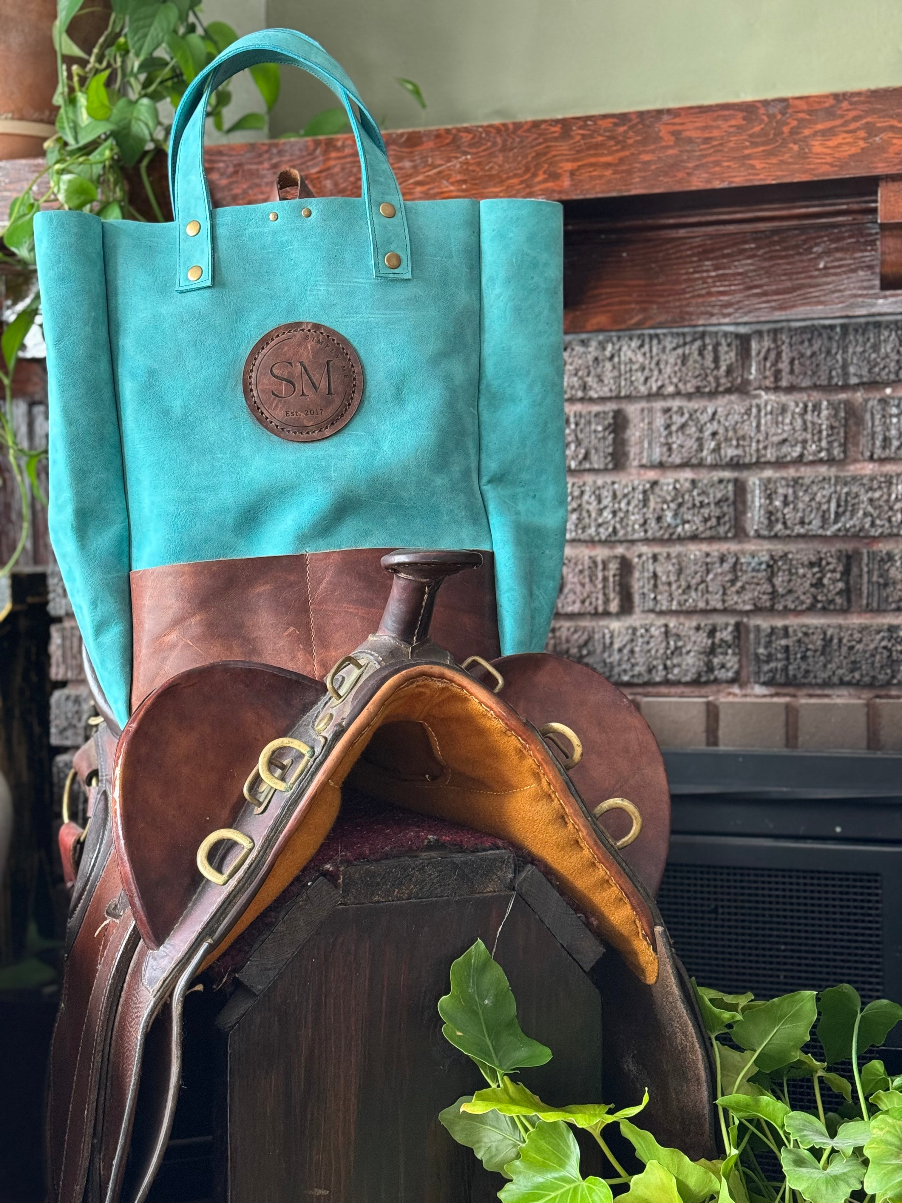 Leather Grocery Tote