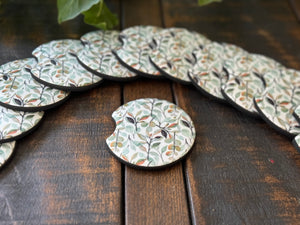 Watercolor Leaves Car Coasters