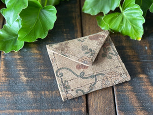 Vintage Floral Suede Leather Wallet - Limited Edition