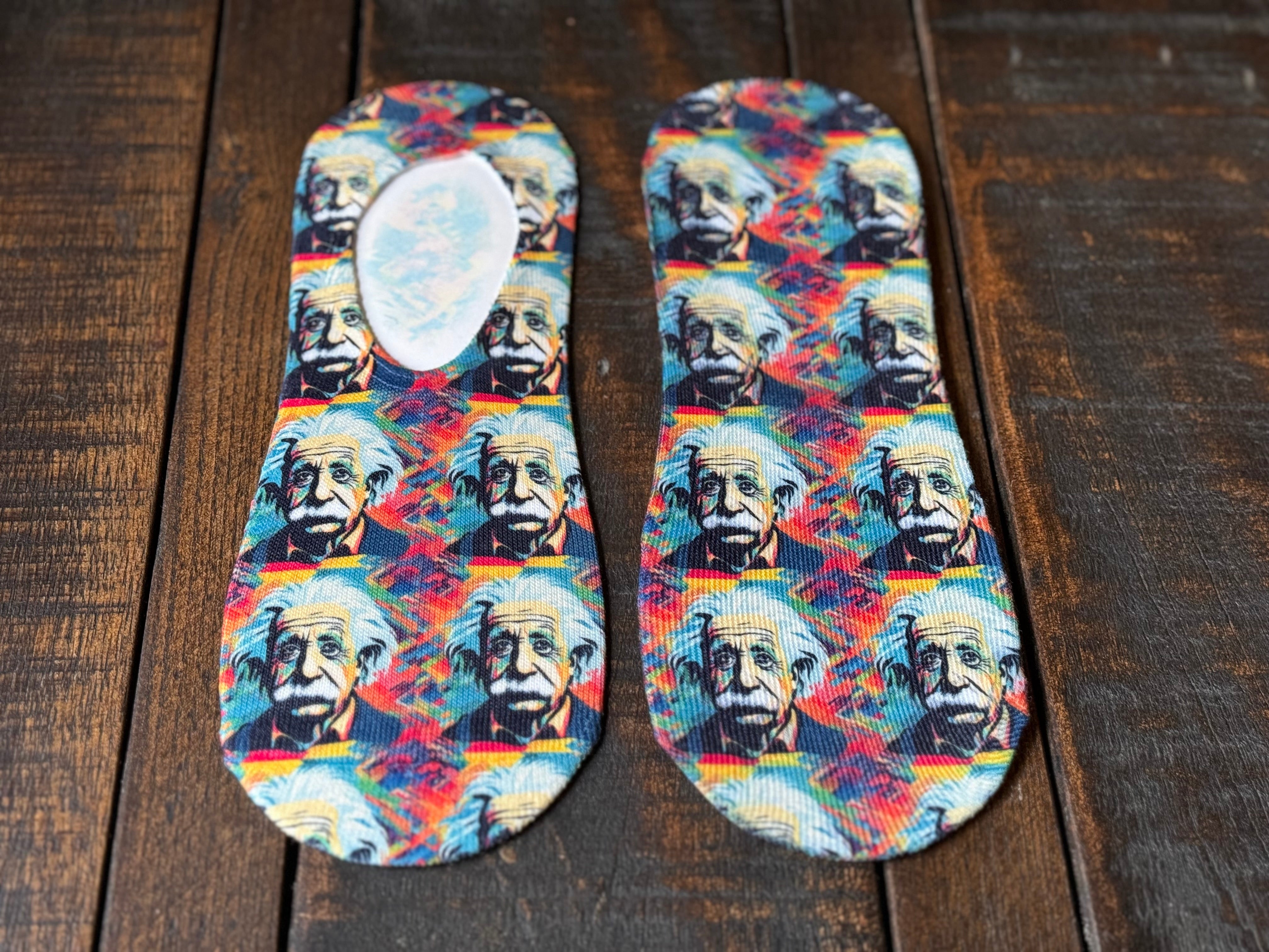 Albert Einstein No-Show Socks