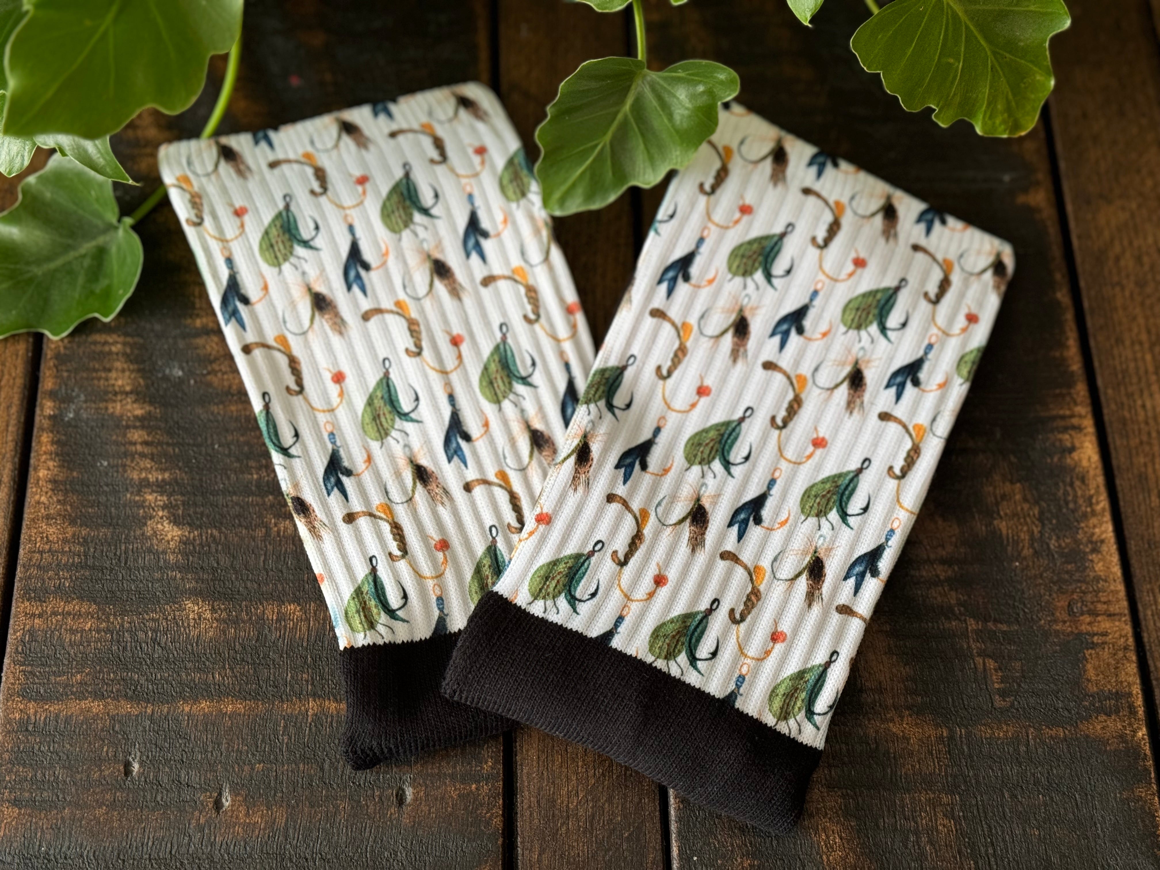 Fly Fishing Crew Socks (White)