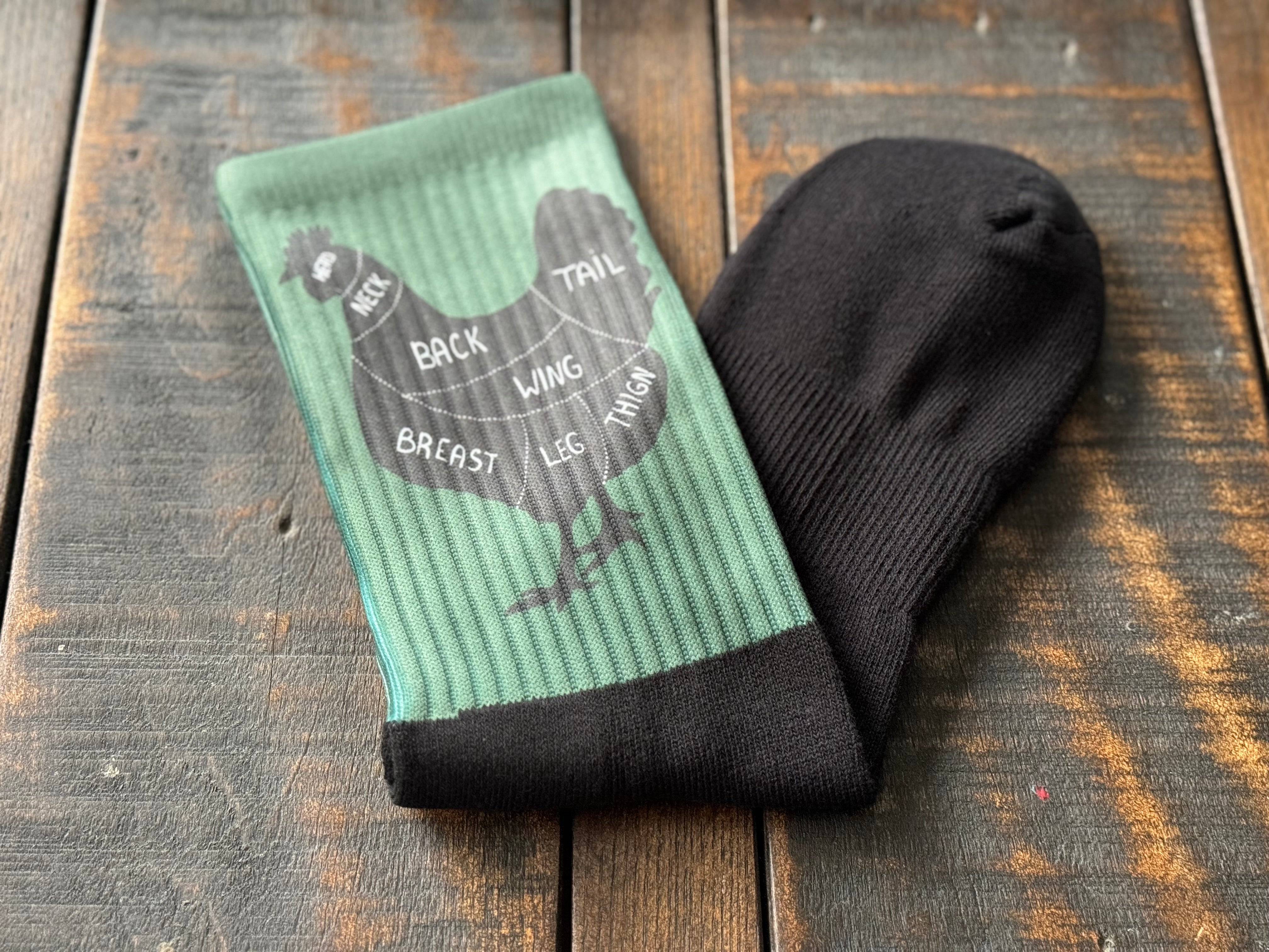 Chicken Cuts Diagram Crew Socks