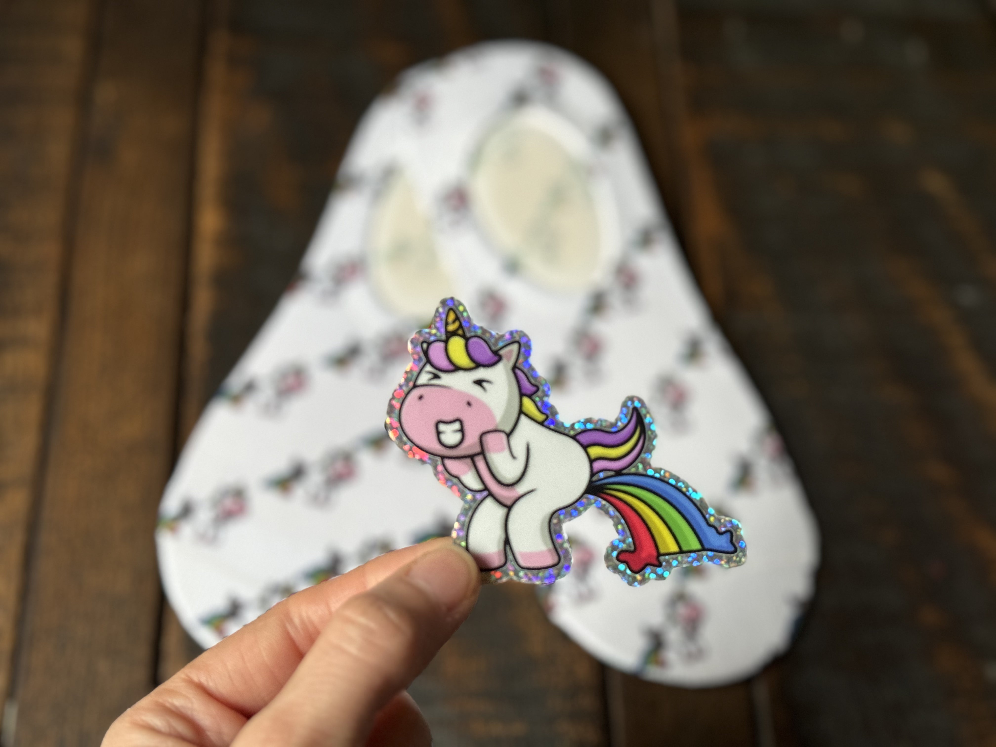 Unicorn Print His & Hers Socks + Sticker