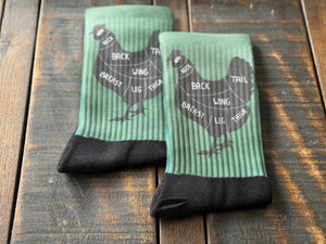 Chicken Cuts Diagram Crew Socks