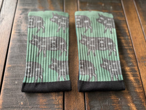 Pig Cuts Diagram Crew Socks