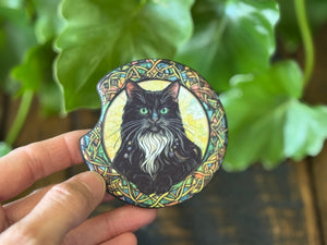 Cat Stained Glass Car Coasters