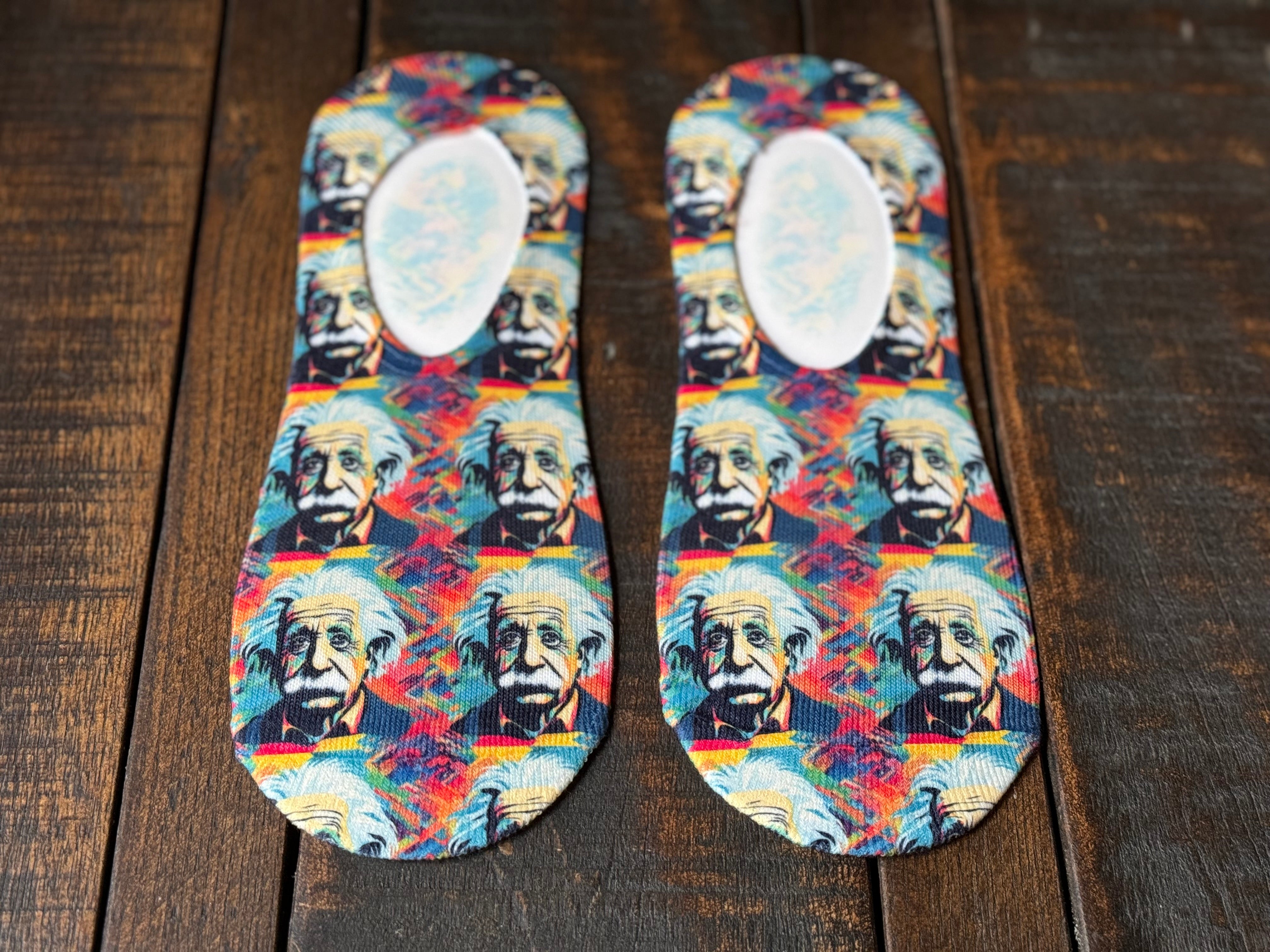 Albert Einstein No-Show Socks