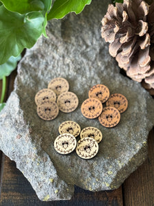 Wooden Honey Bee  Buttons (Walnut, Cherry or Maple)