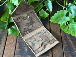 Vintage Floral Suede Leather Wallet - Limited Edition