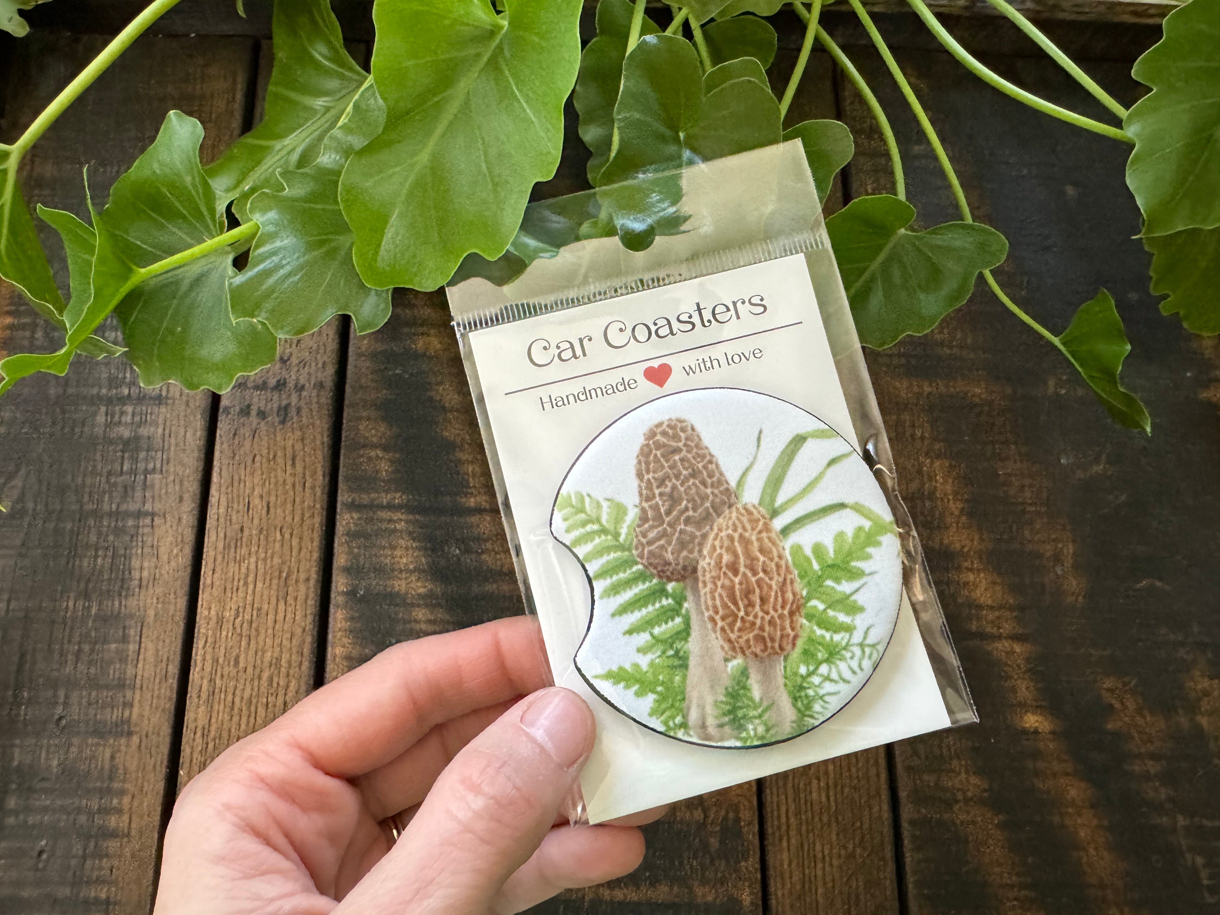 Mushroom Car Coasters