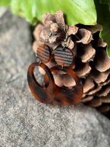 Tortoise Shell Dangle Earrings
