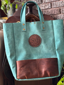 Leather Grocery Tote