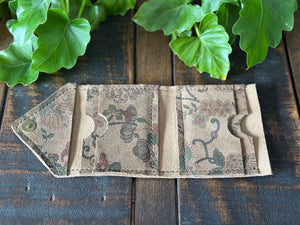 Vintage Floral Suede Leather Wallet - Limited Edition