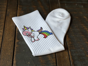 Unicorn His & Hers Socks + Sticker