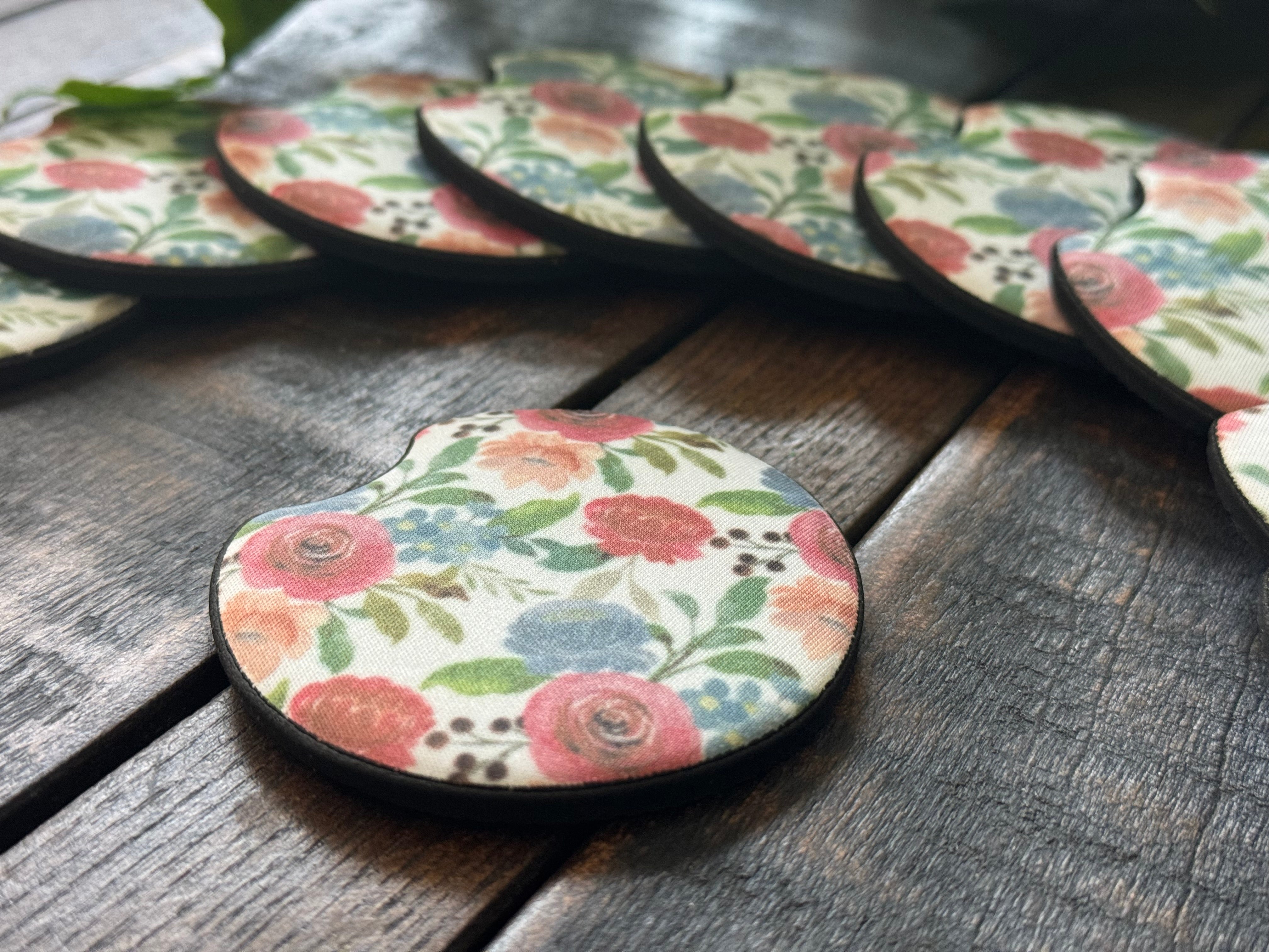 Floral Car Coasters