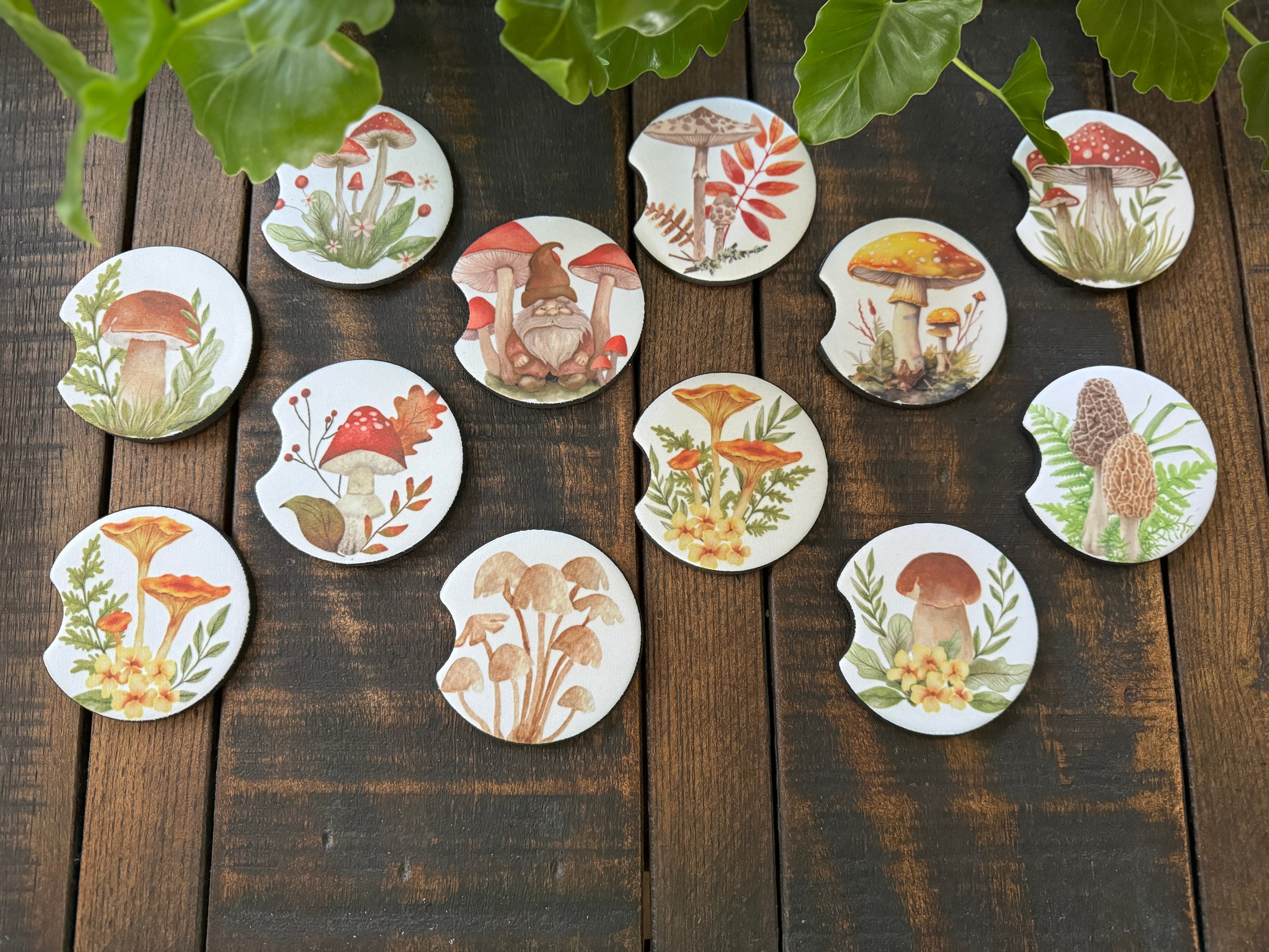 Mushroom Car Coasters