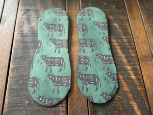 Cow Cuts Diagram His & Hers Socks