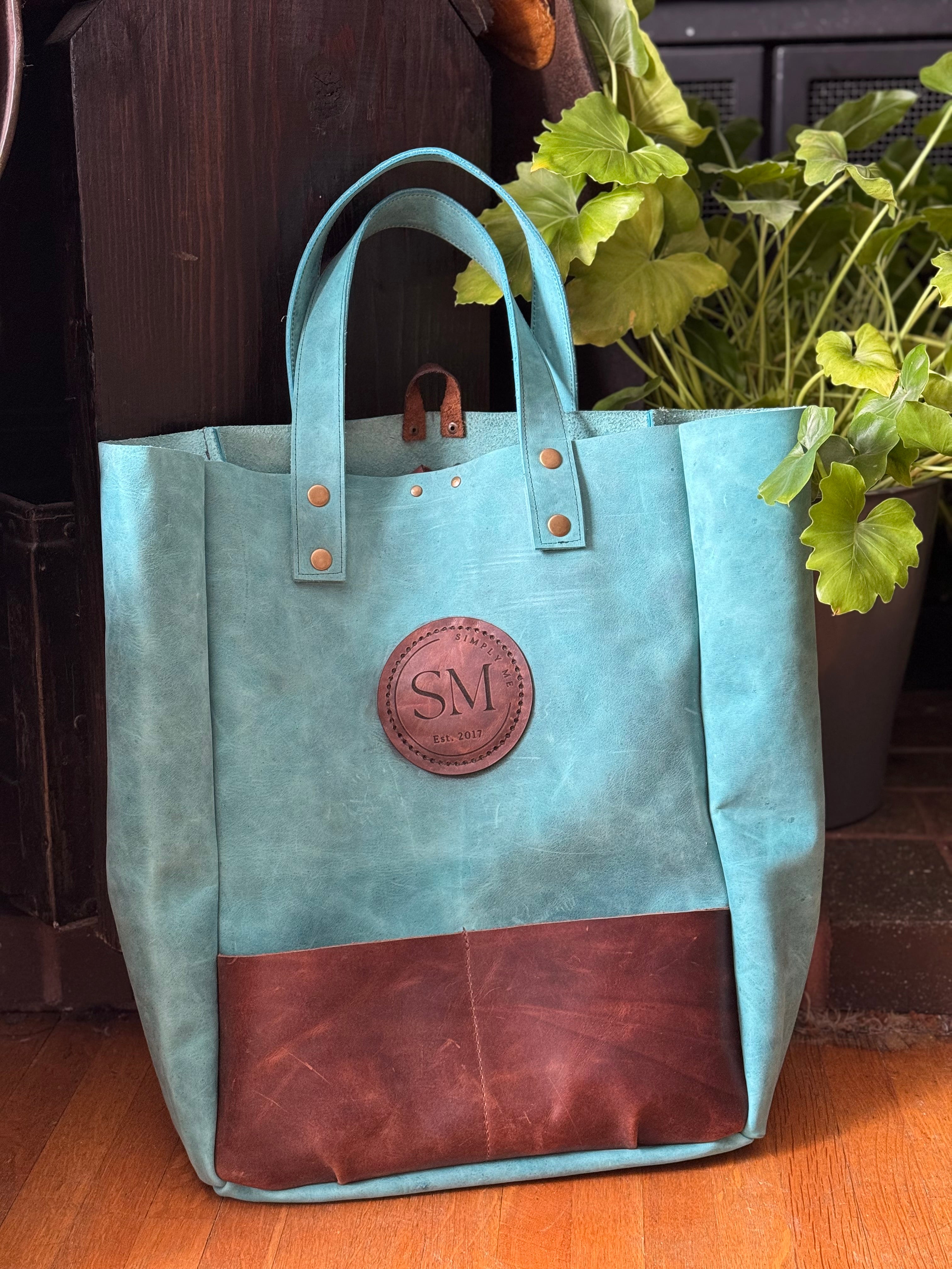 Leather Grocery Tote