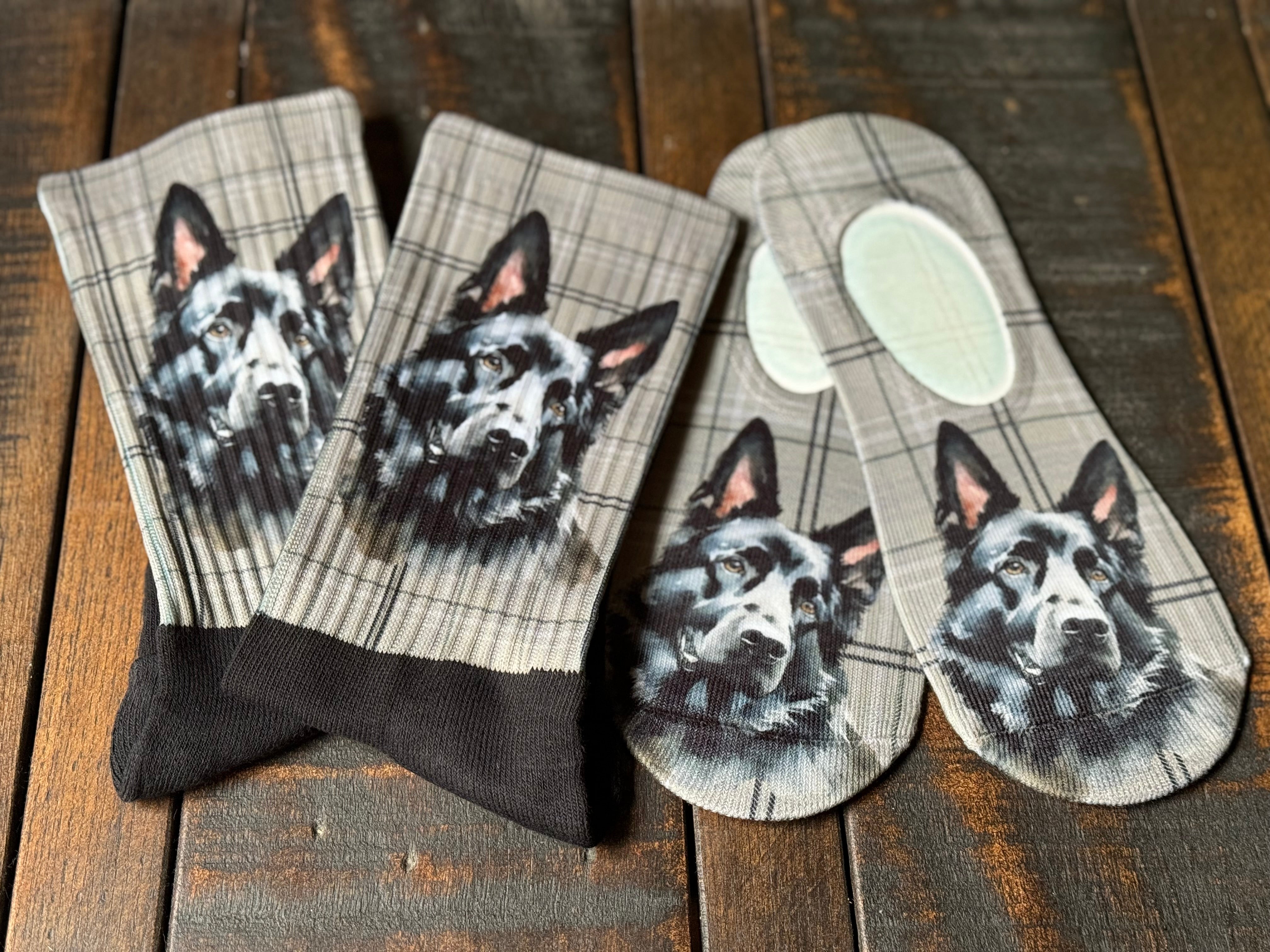 Black German Shepherd His & Hers Socks