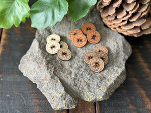 Wooden Bee  Buttons (Walnut, Cherry or Maple)