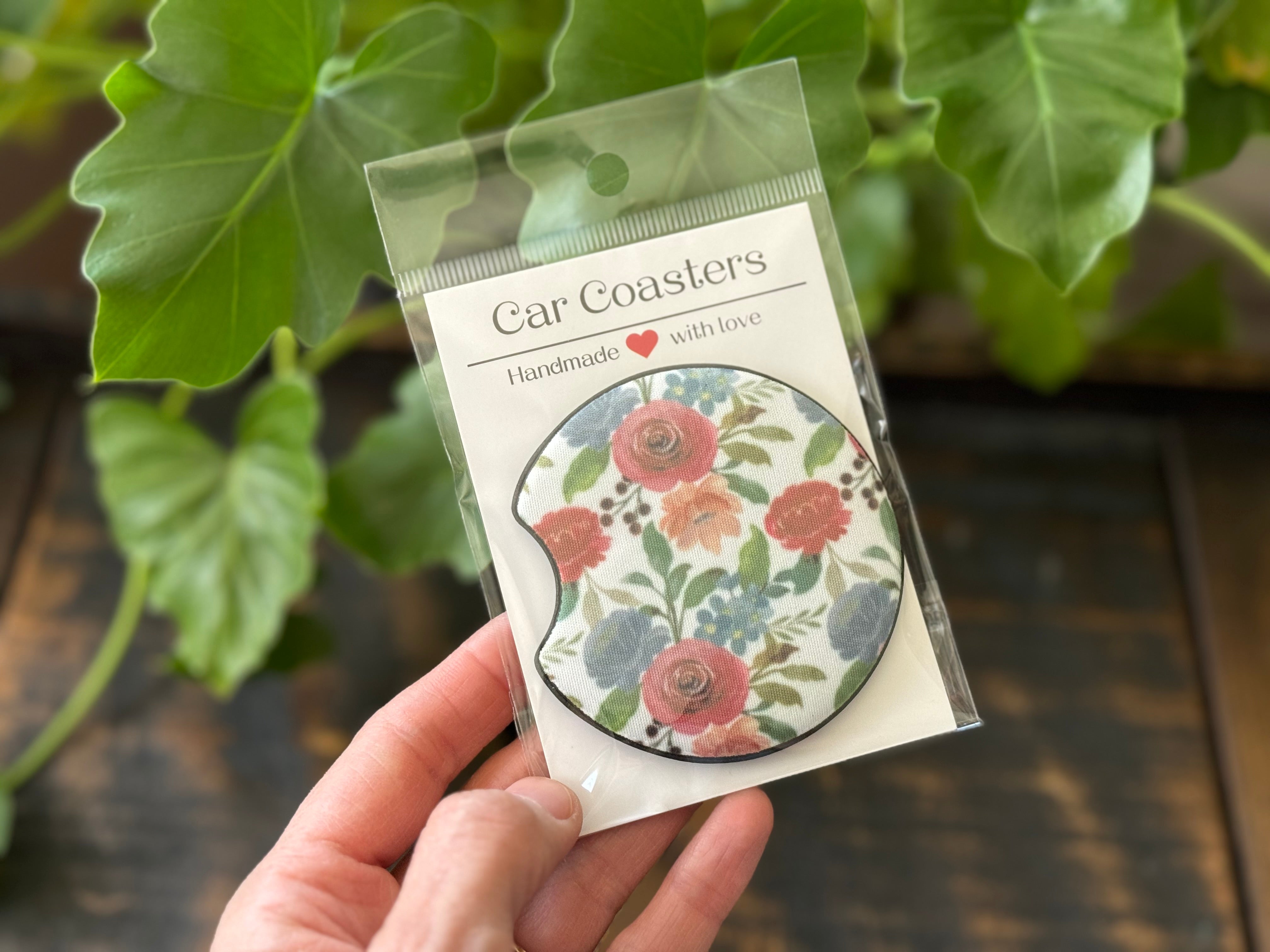 Floral Car Coasters