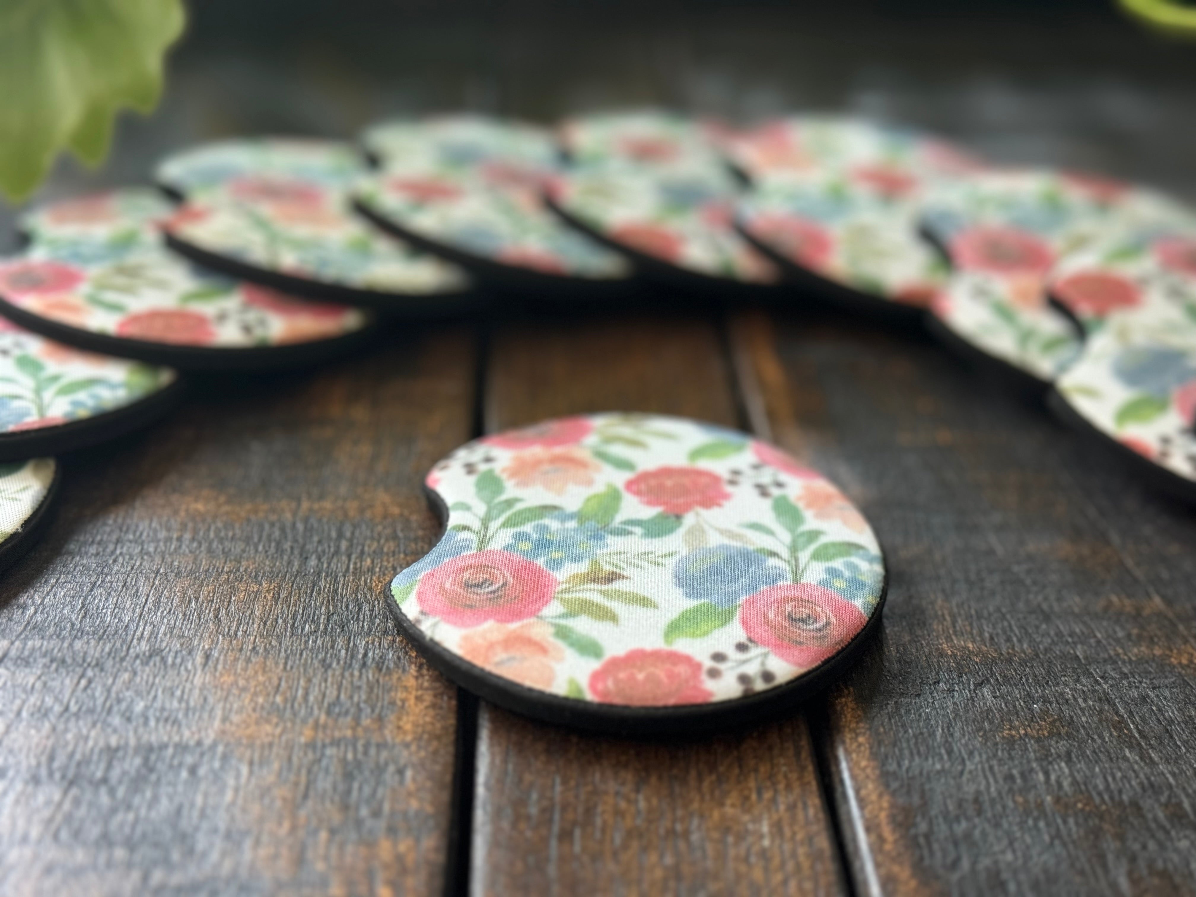 Floral Car Coasters