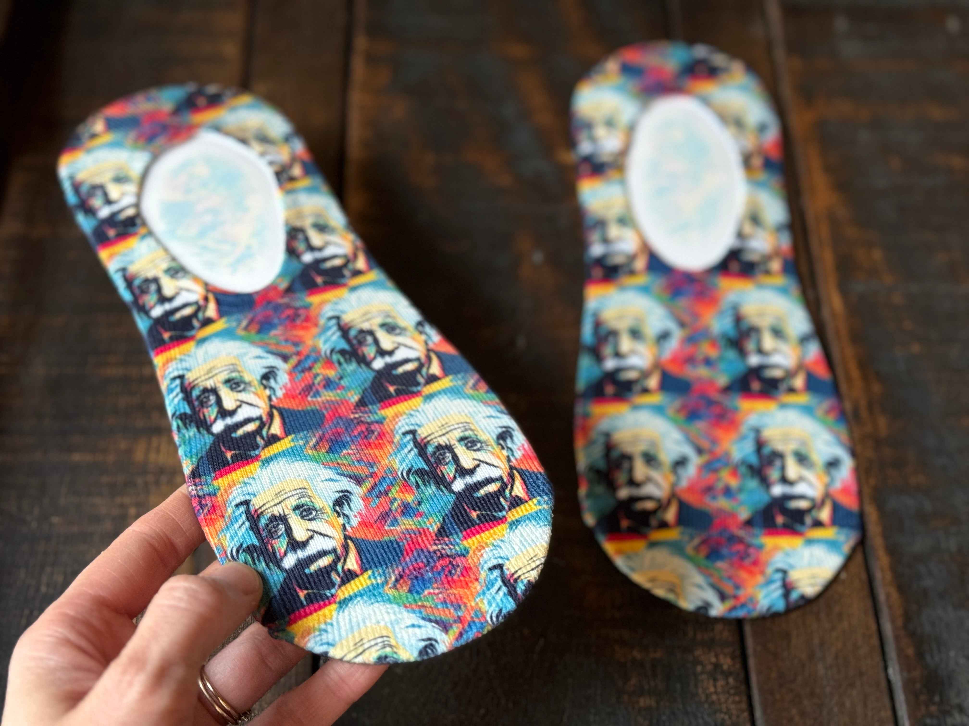 Albert Einstein No-Show Socks