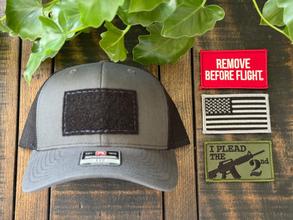 American Flag Embroidered Velcro Patch Hat Richardson 112