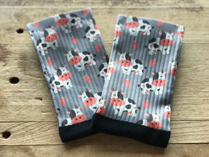 Strawberry Milk (Grey) Crew Socks