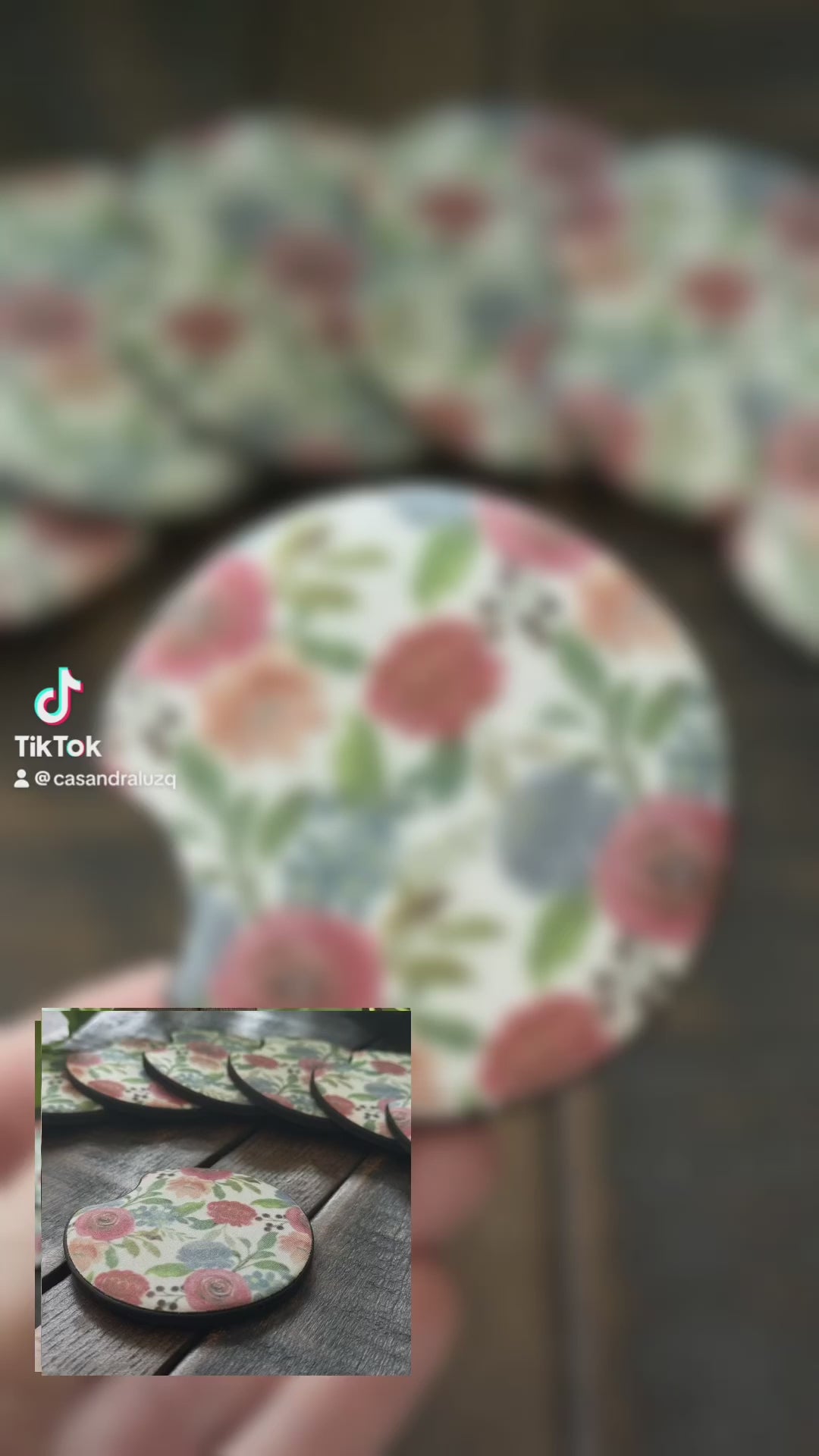 Floral Car Coasters