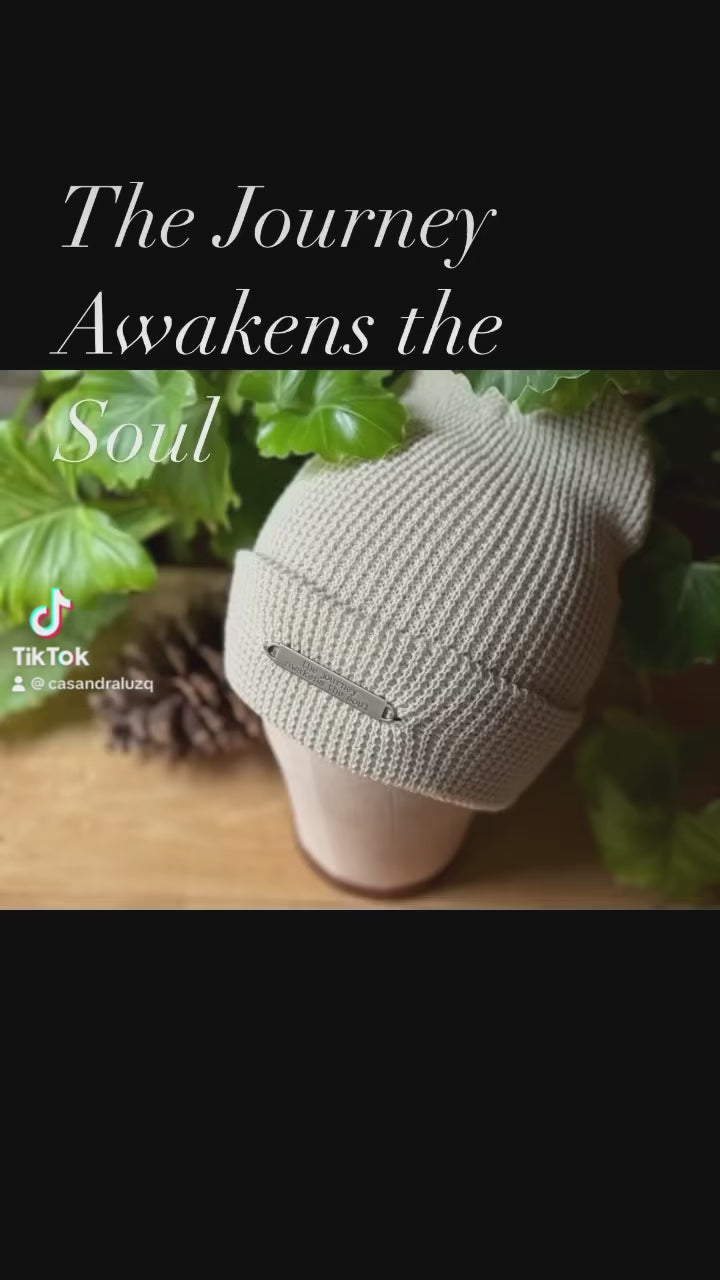 “The Journey Awakens the Soul” Waffle Knit Beanie