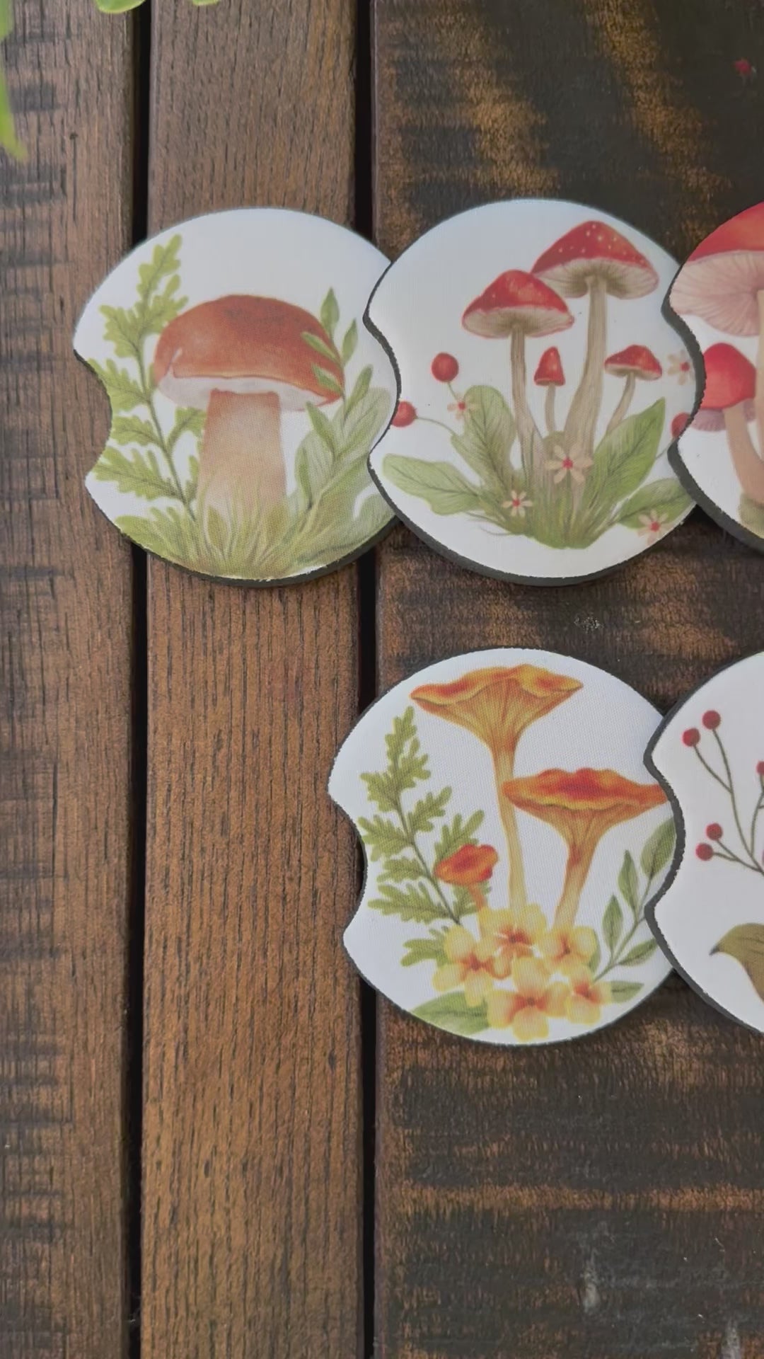 Mushroom Car Coasters