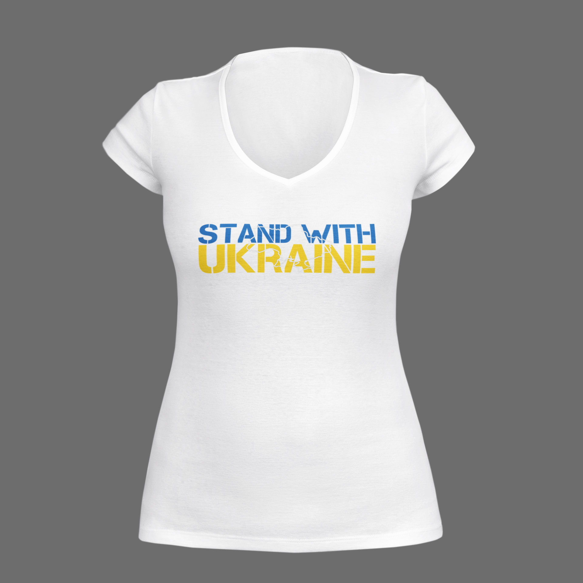 Stand with Ukraine Women's V-Neck
