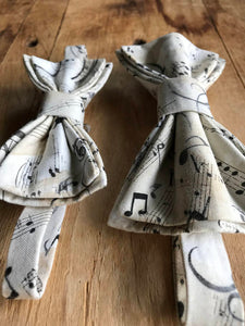 Father/Son Bow Tie Set ~ Sheet Music & Music Notes~ Adjustable Bow Tie