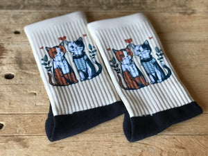 Cats in Love Crew Socks