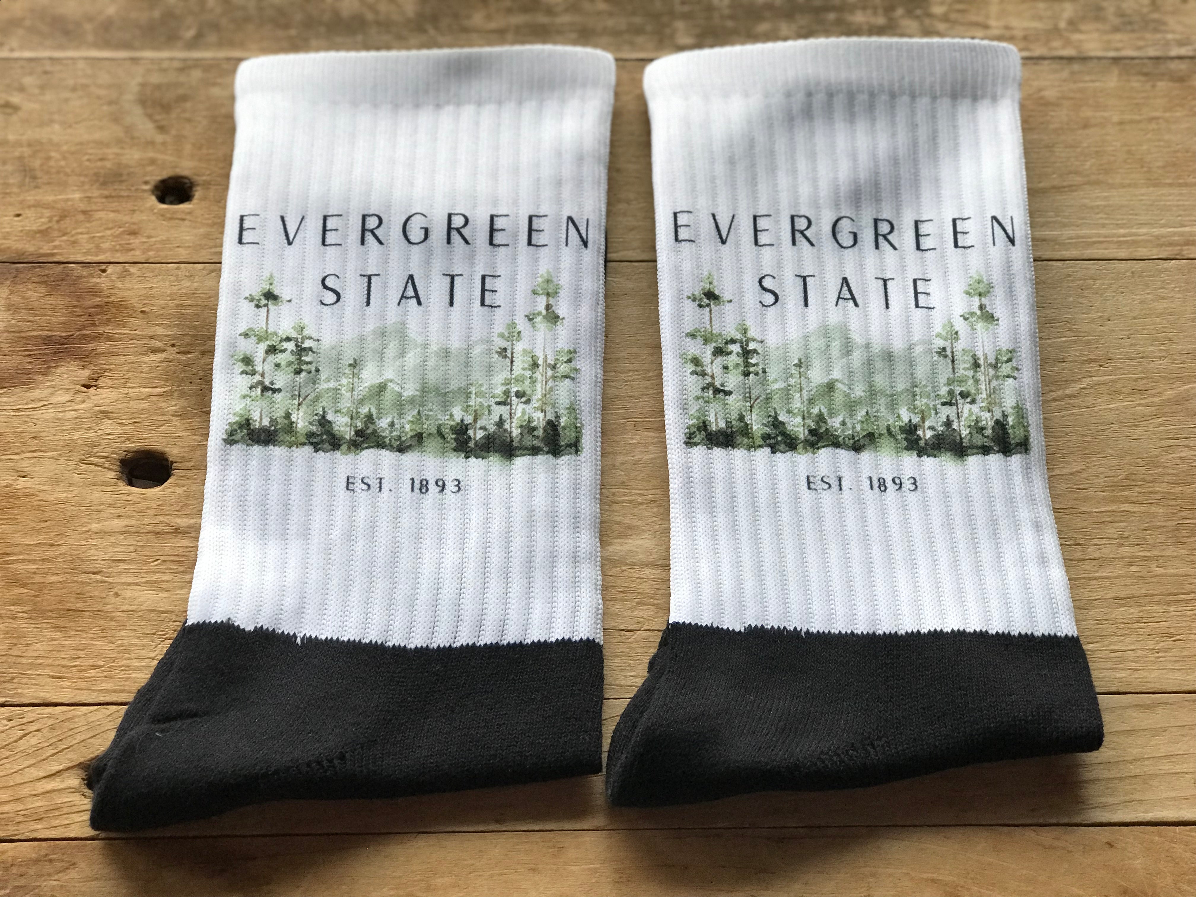 Evergreen State Est. 1893 Crew Socks