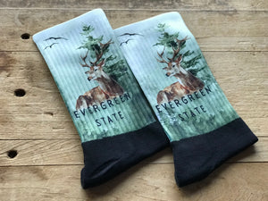 Into the Woods Evergreen State Crew Socks