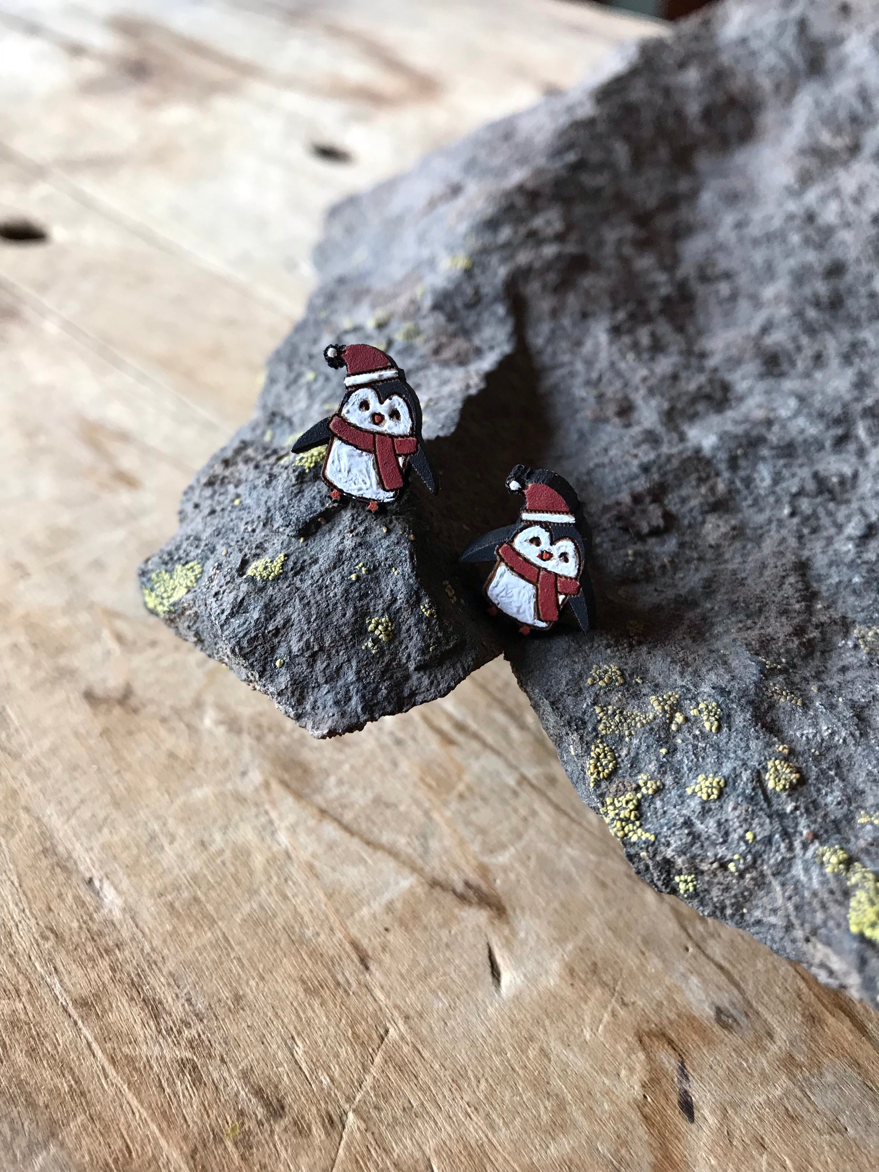 Christmas Penguin Stud Earrings