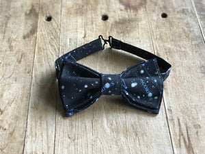 Adjustable Bow Tie with Pocket Square — Constellations and Planets